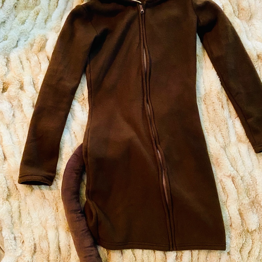 Brown Monkey Costume With Ears And Long Tail View 6